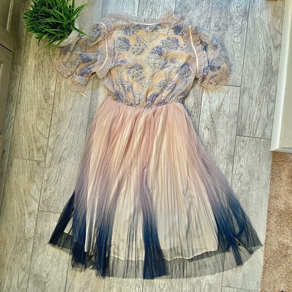 Chicwish We Know it All Gradient Pleated Mesh Tulle Dress - Picture 10 of 10